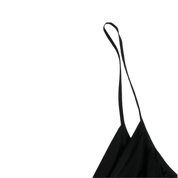 Theory Layna Bonita Black Silk Chiffon Spaghetti Strap MIDI Dress 0 - Picture 13 of 13
